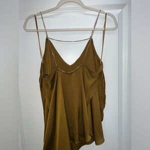 Zara Asymmetrical Satin Rhinestone Top